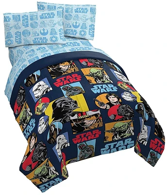 Star Wars Ensemble de literie 4 Pièces pour lit 1 place + En prime un sac.