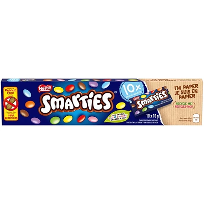 Chocolat lait et coquille sucrée NESTLÉ SMARTIES Mini, 10 x 10 g