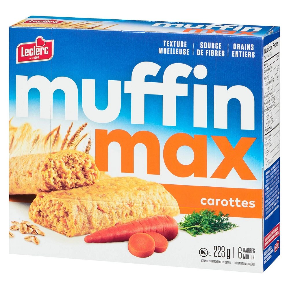 Muffin Max Carrot Muffin Bars, 223 g / 6 muffin bars