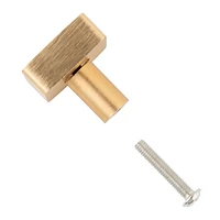 Era Square Paquet de 2 Bouton Dorée Brossée 1.18 x 1.18 x 1.14 po.