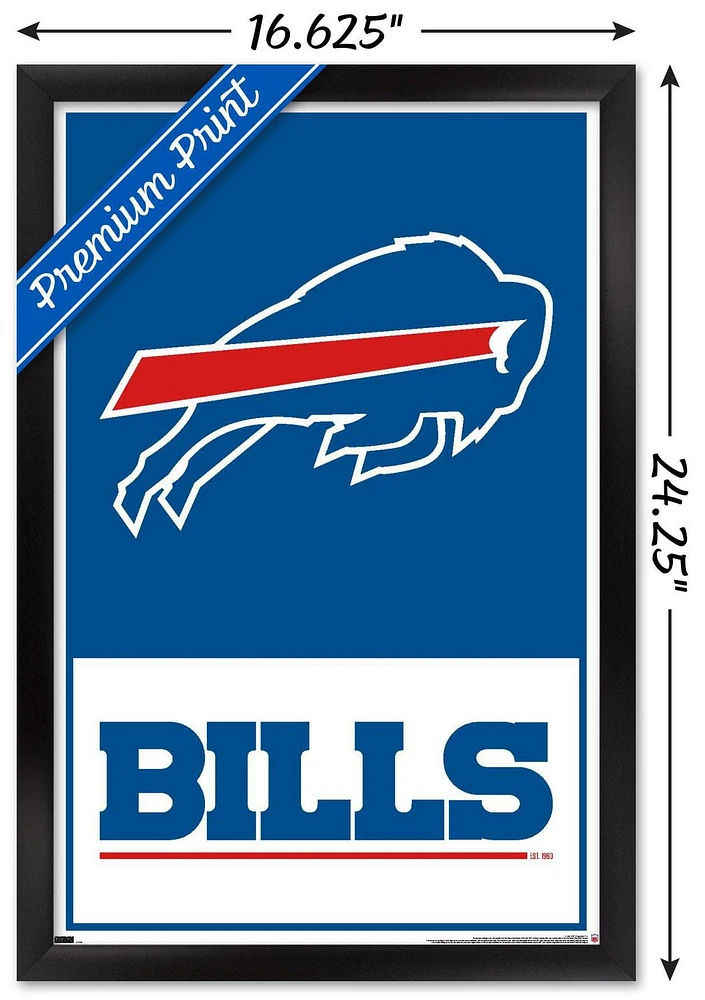 NFL Buffalo Bills - Logo 21 Wall Poster, 14.725" x 22.375" Framed