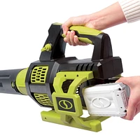 SunJoe 48V iON Souffleur à turbine sans balais sans fil avec 2 piles 24V et chargeur double