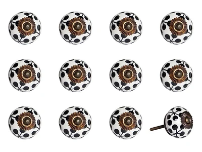 KNOB-IT VINTAGE HANDPAINTED CERAMIC KNOBS (12-Pack) K000024