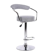 Tabouret réglable de la collection Heavenly avec base en acier inoxydable. ENSEMBLE DE 3