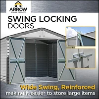 Arrow Select Steel Storage Shed, 10x8, Vert sauge