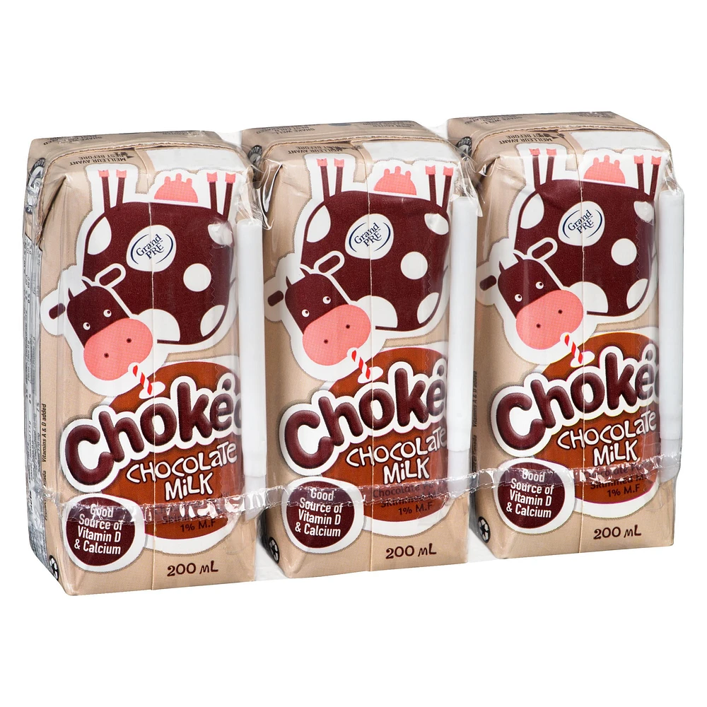 CHOKEO 1% UHT CHOCOLATE MILK, 3 x 200ml