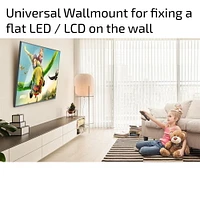 Techly 42" to 80" Slim Fixed LCD/LED TV Wall Mount - VESA up to 800x400 mm - Holds up to 60 kg - Black