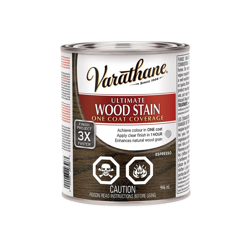 Varathane Ultimate Oil Base Expresso Wood Stain, 946 mL