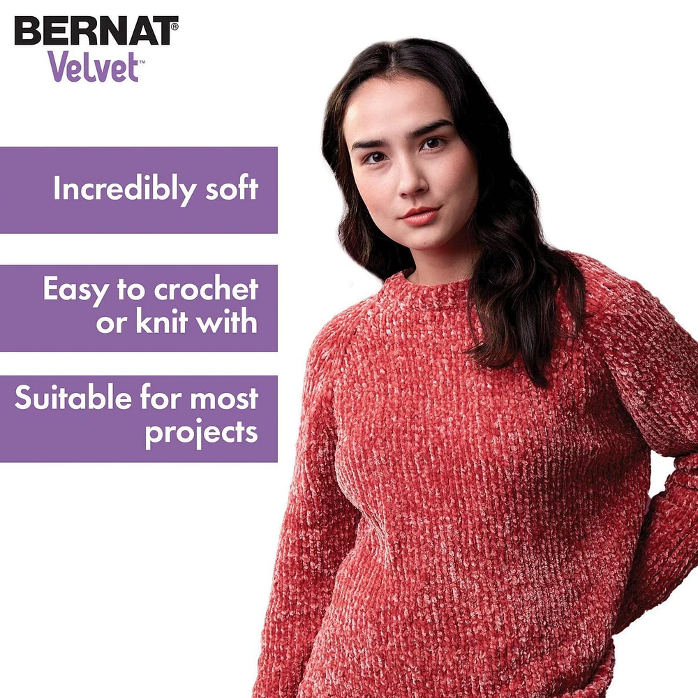 Bernat® Velvet™ Yarn, Polyester #5 Bulky, 10.5oz/300g