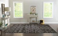 Tapis Bijou Labyrinthe marine et beige de 8 pi x 10 pi 4 po