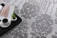 Rug Branch Oasis Collection Tapis de passage damassé moderne