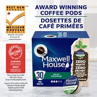 Maxwell House Decaffeinated Coffee Certified Compostable K-Cup® Coffee Pods, 30 Pods, 292g