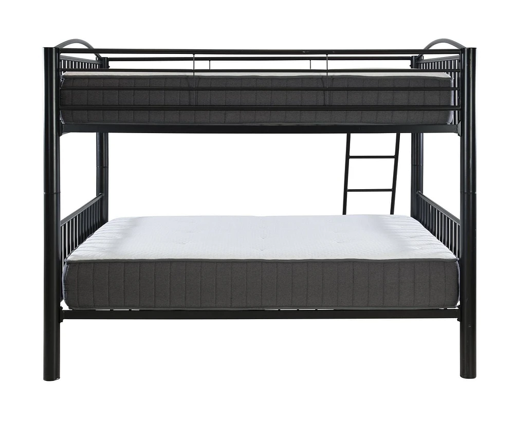Conrad Full over Full Metal Bunkbed, Black