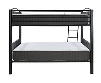 Conrad Full over Full Metal Bunkbed, Black