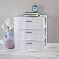 Sterilite 3 Drawer Wide Weave Tower, 1 each