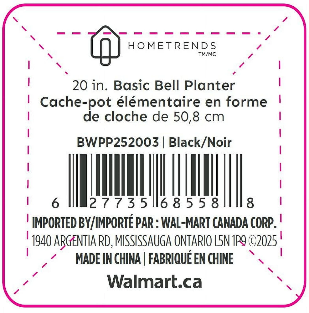 Hometrends Cache-pot élémentaire en formede cloche