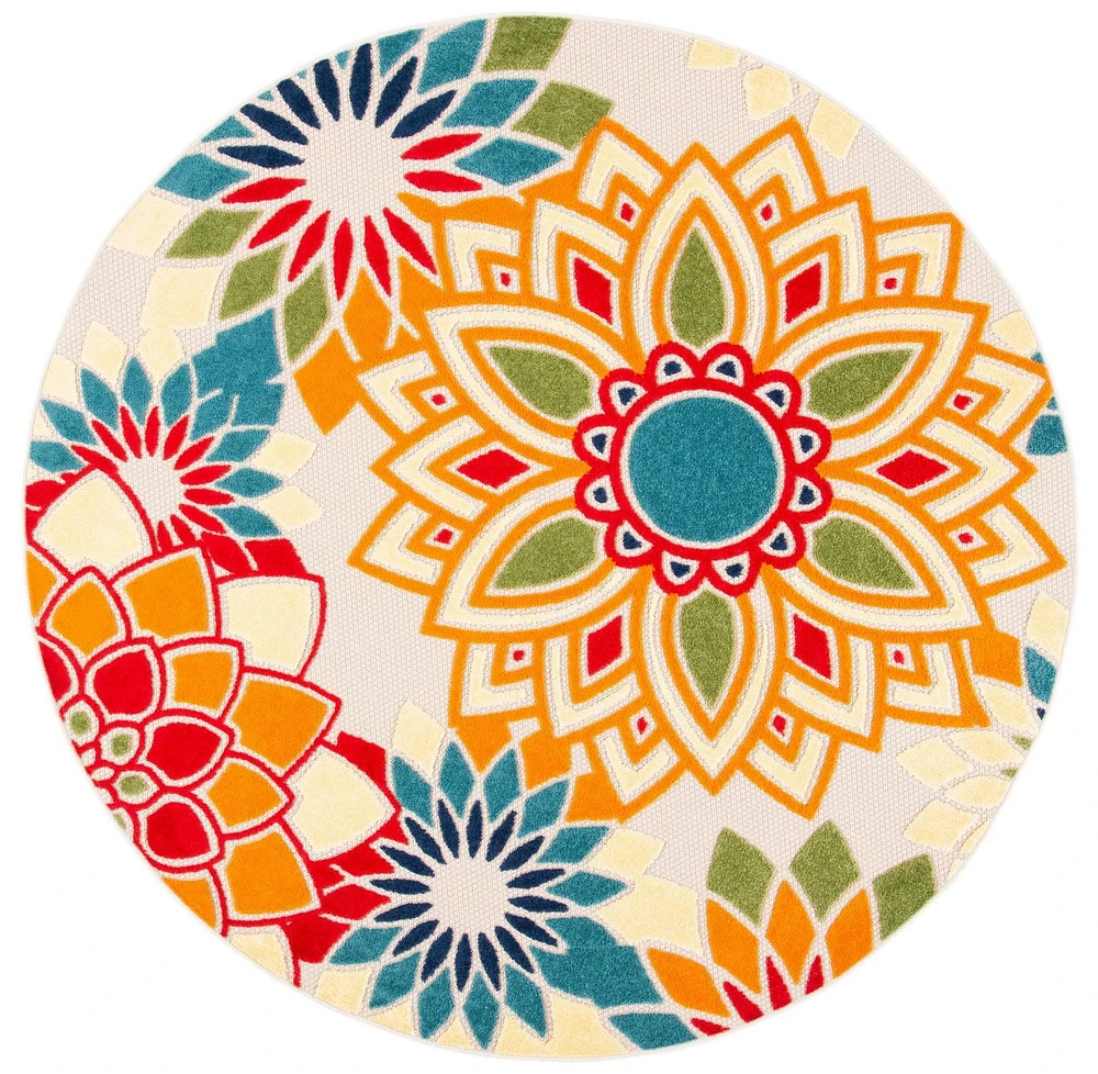 SAFAVIEH Cabana Quincy Tapis Floral Extérieur