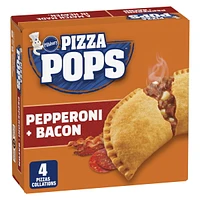 Pillsbury Pizza Pops, Pepperoni + Bacon, Frozen Pizza Snacks, 380 g, 4 ct, 4 pizza snacks, 380 g