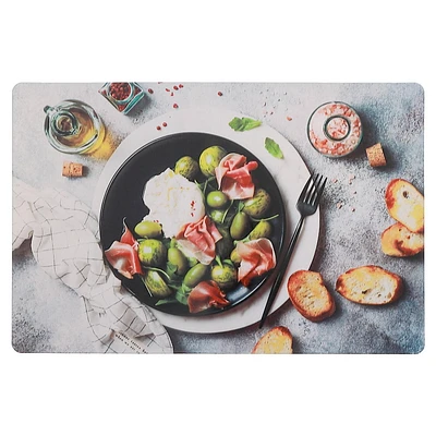 Set De Table En Plastique Assiette Fromage & Olive - Lot De 12