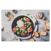 Set De Table En Plastique Assiette Fromage & Olive - Lot De 12