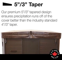Canadian Spa Company Canadian Spa Co. Square Hot Tub Cover with 5 in/3 in Taper - Brown