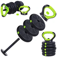 Ensemble de poids multi-usage 50 lb GoZone – Vert/noir En matériaux durables