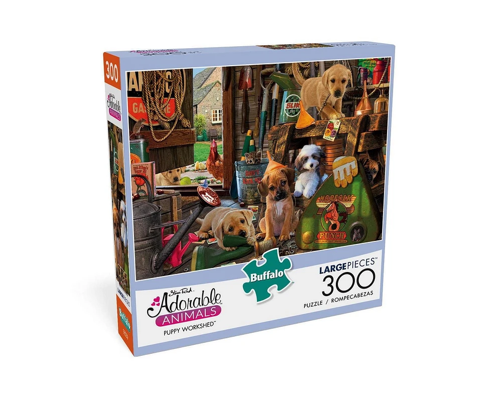 Buffalo Games - Le puzzle Adorable Animals - Puppy Workshed - en 300 pièces