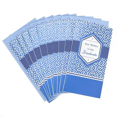 Hallmark Graduation Money Holder Greeting Cards (Best Wishes to the Graduate, 10 Cards and 10 Envelopes)