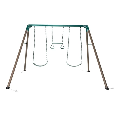 Ensemble de balançoire pour enfants LIFETIME avec barres robustes, 2 balançoires et 1 trapèze
