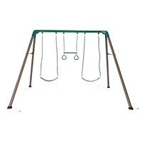 Ensemble de balançoire pour enfants LIFETIME avec barres robustes, 2 balançoires et 1 trapèze