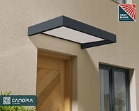 Canopia by Palram Sophia 3 ft. x 5 ft. Door Awning Kit - Grey Structure & White Opal Panels