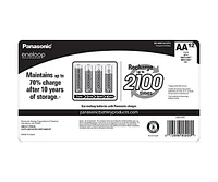 Panasonic Eneloop AA 2100 Cycle Ni-MH Pre-Charged Rechargeable Batteries, (Pack of 12)