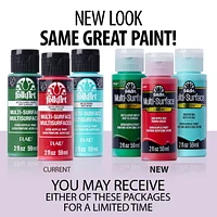 FolkArt Multi-Surface Satin Acrylic Paint, 2 oz., Lime Green, FolkArt Multi-Surface Paint