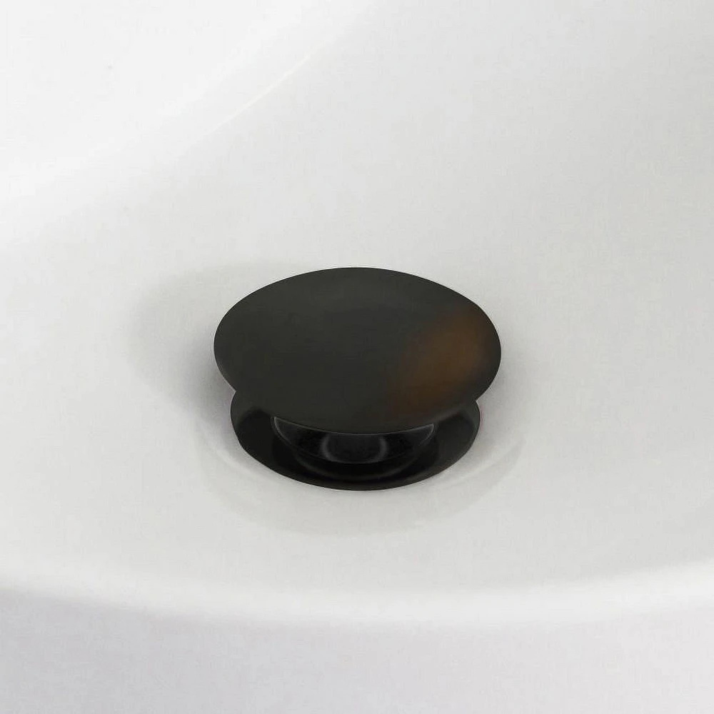16.5-in. W Round Bathroom Undermount Sink Set In White - Oil Rubbed Bronze Hardware - Overflow Drain Incl. AI-24788