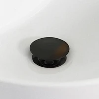 16.5-in. W Round Bathroom Undermount Sink Set In White - Oil Rubbed Bronze Hardware - Overflow Drain Incl. AI-24788