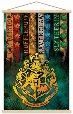 The Wizarding World: Harry Potter - House Crests Wall Poster, 14.725" x 22.375"