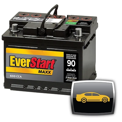 EverStart AUTO MAXX-90N – 12 Volts, Batterie automobile, groupe 90, 600 ADF EverStart – Batterie automobile
