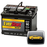 EverStart AUTO MAXX-90N – 12 Volts, Batterie automobile, groupe 90, 600 ADF EverStart – Batterie automobile