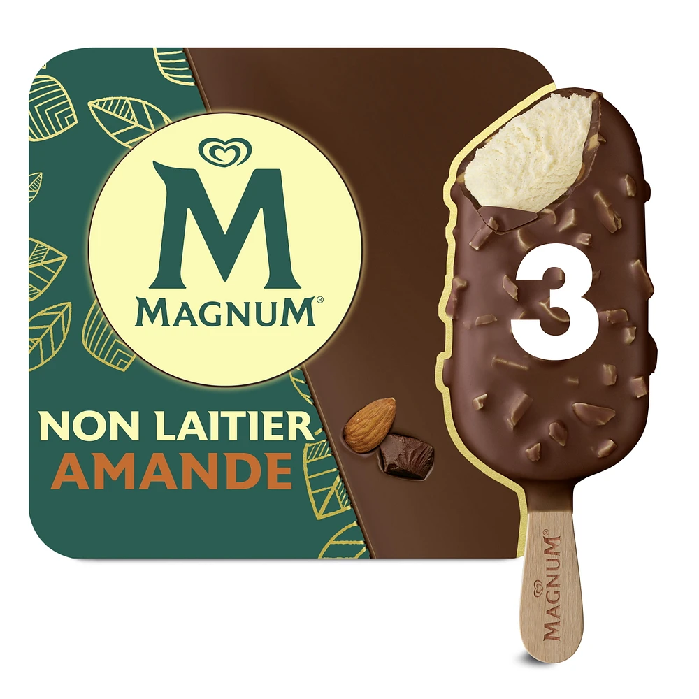 MAGNUM NON DAIRY ALMOND 10-3 PACK, 3x90ml