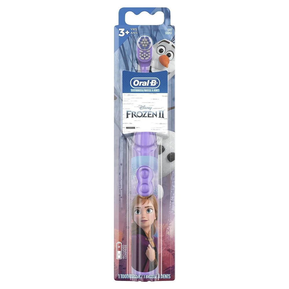Brosse à dents à pile pour enfants Oral-B La Reine des neiges de Disney, souple, pour les enfants de 3 ans et plus 1CT