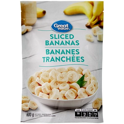 Bananes tranchées surgelées Great Value 600 g