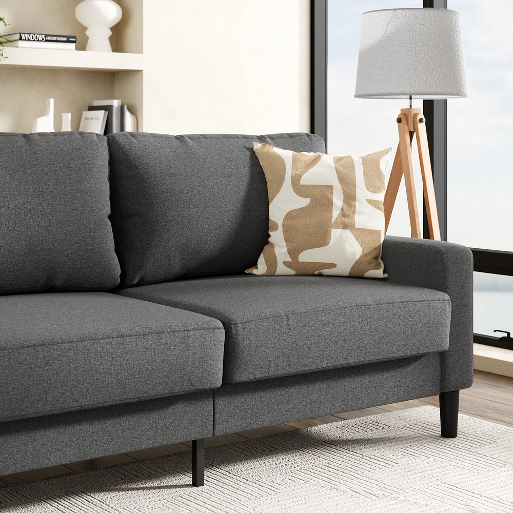 Canapé en tissu d'intérieur Mainstays de 76 pouces, gris foncé