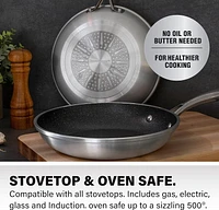 Granitestone 5-Piece Nonstick Silver Cookware Set Oven & Dishwasher Safe