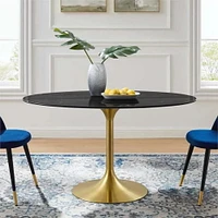 ABSTRA URBAN DINING TABLE , Table à manger de haute qualité avec pied doré .<br>Dans l'ensemble : 28,75" H x 35,5" L x 35,5" P