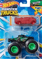 Hot Wheels Monster Truck & Car, 1:64 Scale Die-Cast Truck & Car (2 Vehicles) (Styles May Vary)