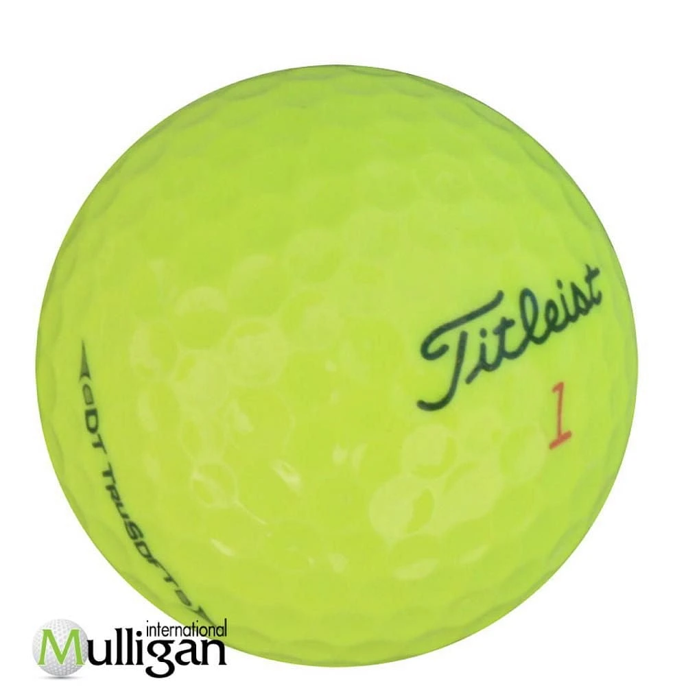 Mulligan - 96 balles de golf récupérées Titleist DT Trusoft 5A , Jaune
