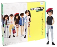 Coffret Personnages de luxe Creatable World - Poupée personnalisable - Cheveux noirs lisses