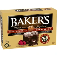 Baker's Premium 70% Dark Chocolate Baking Bar, 170g