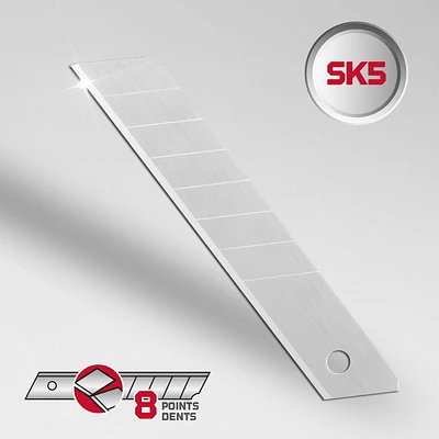 Swiss Tech  Lames de 18 mm - Paquet de 5 Acier SK5