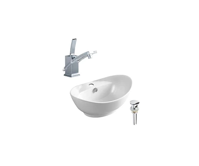 DROP Bath and Kitchen DR091319 Bathroom Vessel Sink Set